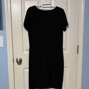 Lark & Ro Elegant Black Midi Dress